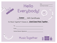 SUMMER Semester Gift Certificate