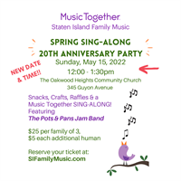 SPRING FAMILY MUSIC PARTY - (Family of 3 or less)