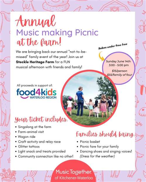 Steckle Farm Party 2026: $55 (family of 4- under 9mo Free)