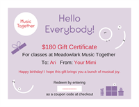 Digital Gift Certificate