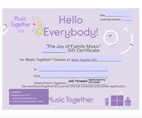 Music Together YEG Gift Certificates