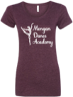Short Sleeve Tee, Ladies Semi-Relaxed, Maroon