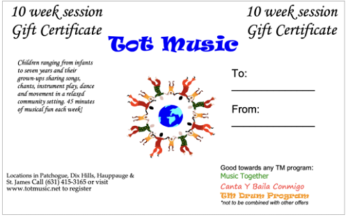 10 week Tuition Gift Certificate