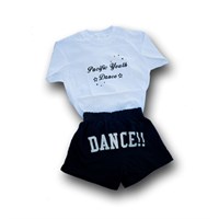 Dance T-Shirt,  Shorts and Socks Set