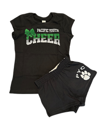 Cheer t-shirt and shorts only