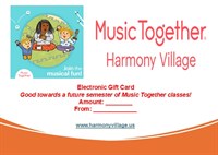 Harmony Village Music Together Electronic Gift Cards