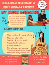 DIY Music & Snacks - Sibling add-on Admission - 10/25