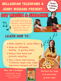 DIY Music & Snacks - Sibling add-on Admission - 11/01
