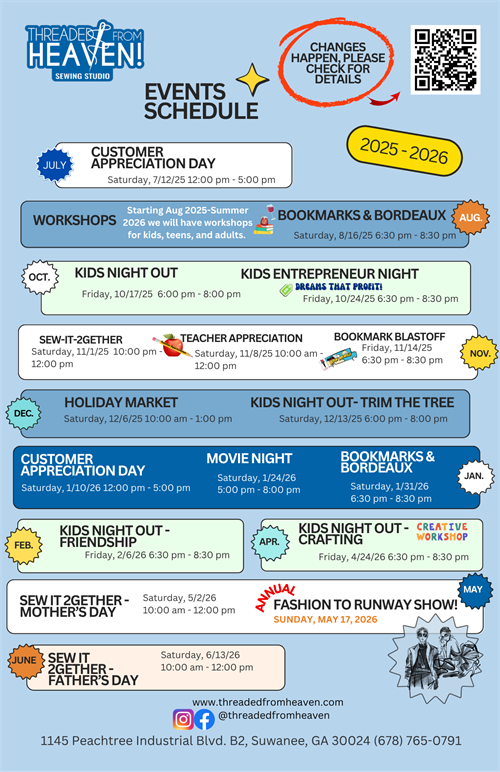 Upcoming Events Calendar