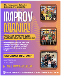 NJSDA presents: IMPROVMANIA! The Battle of the Improv Troupes!