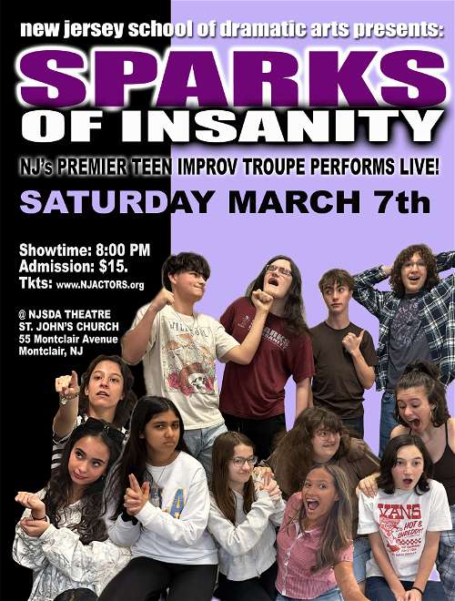 NJSDA PRESENTS: SPARKS OF INSANITY! LIVE IMPROV SHOW