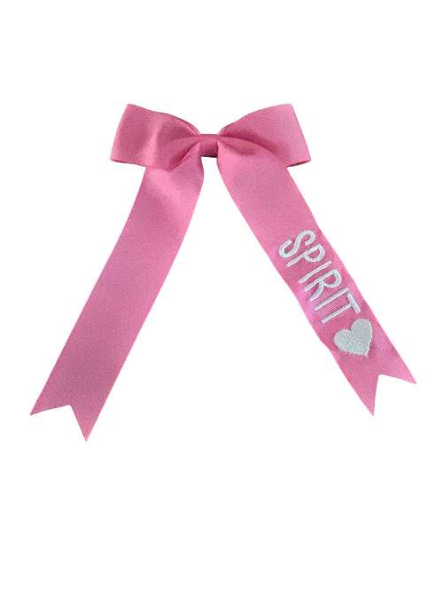 Embroidered I love SPIRIT Streamer Bow
