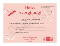 Music Together Gift Certificate