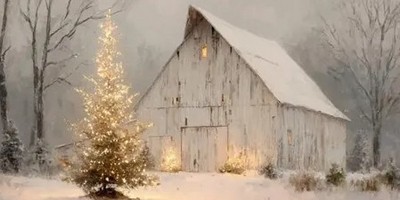 Paint Along Winter Barn